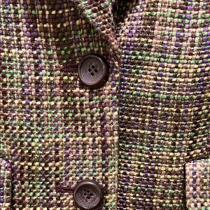 New York & Company purple green and gold jacket